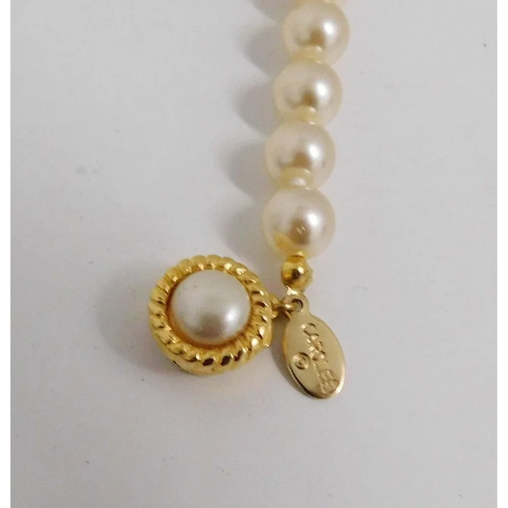 CAROLEE VINTAGE CHAMPAGNE FAUX 7.7mm PEARLS 24